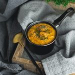 saldžių bulvių košė